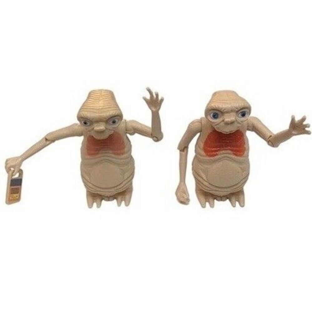 Vintage LJN E.T. Action Figure Tan 1982 Movie Collectible 2pc 3" Tall
